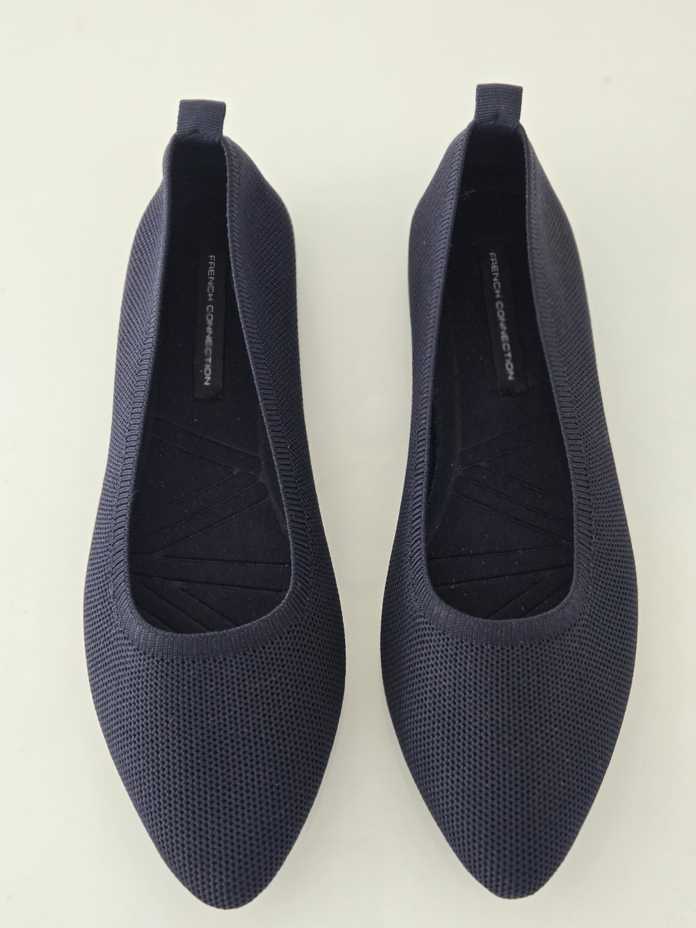 French Connection Navy Pointed Toe Knit Ballet Flats Size 9